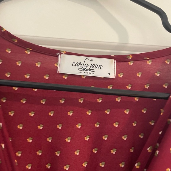 CJLA Red Floral Wrap Dress - Picture 2 of 2